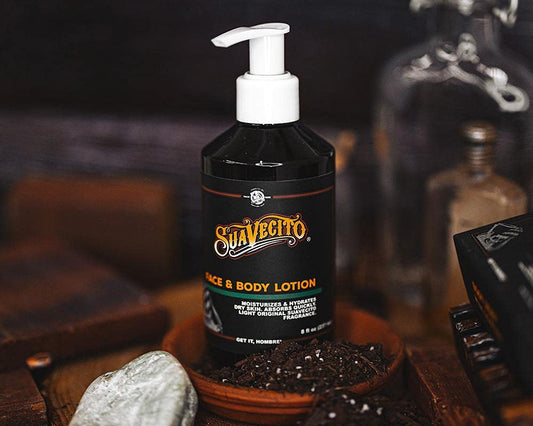 Suavecito Face & Body Lotion 8 Oz. Pump Bottle - Original Scent, Skincare Lightweight Moisturizes Dry Skin, Hydrates, No Greasy Residue - Abrosbs Quickly : Beauty & Personal Care