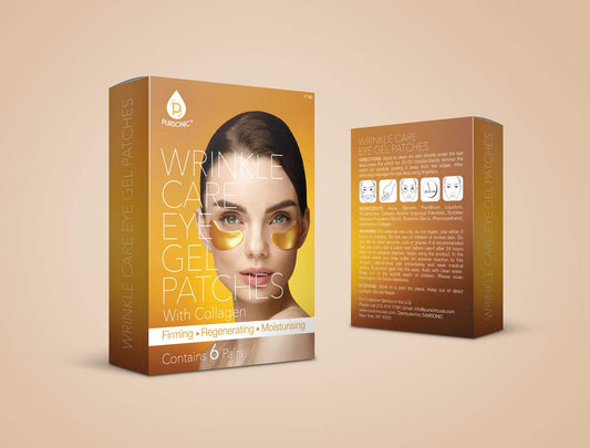 Pursonic | Wrinkle Care Eye Gel Patches With Collagen For Puffy Eyes, Dark Circles, & Wrinkles - Hydrates And Rejuvenates Skin For Anti-Aging Effects : Beauty & Personal Care