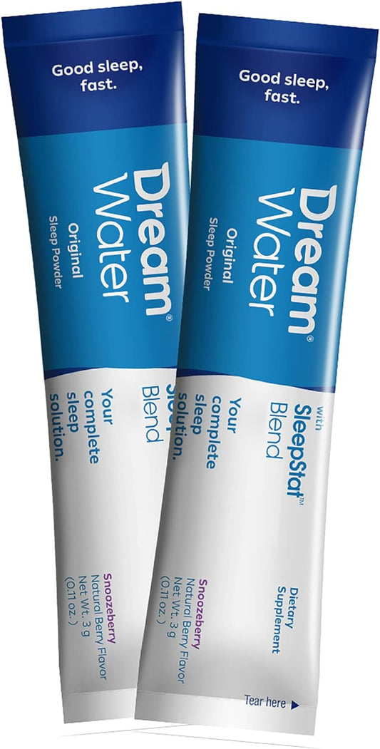 Dream Water Sleep Aid, Powder; Gaba, Melatonin, 5-Htp, Snoozeberry, 60 Count