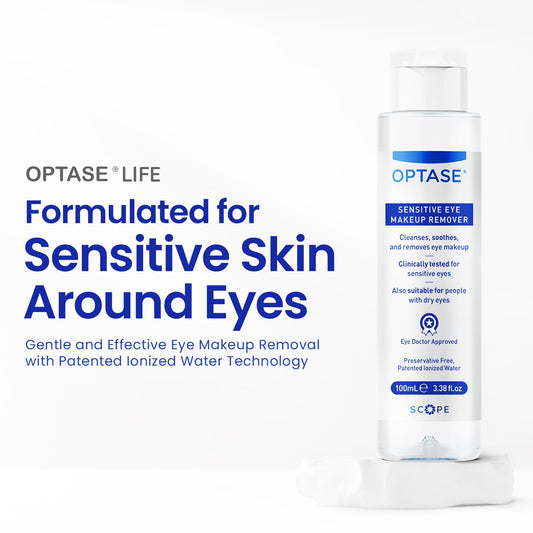 Optase Life Sensitive Eye Makeup Remover – Gentle & Effective For All Skin Types - Breakthrough Innovation Vs Traditional Micellar Water - 100Ml