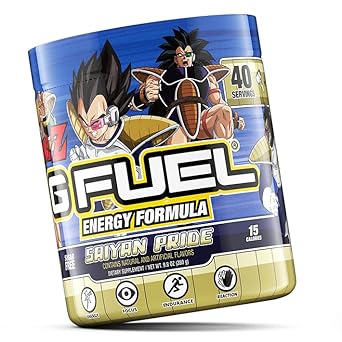 G Fuel Saiyan Pride Energy Powder Dragon Ball Z, 9.8 Oz (40 Servings)