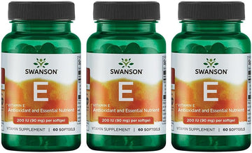 Swanson Vitamin E 200 Iu 200 Iu (90 Milligrams) 60 Sgels (3 Pack)