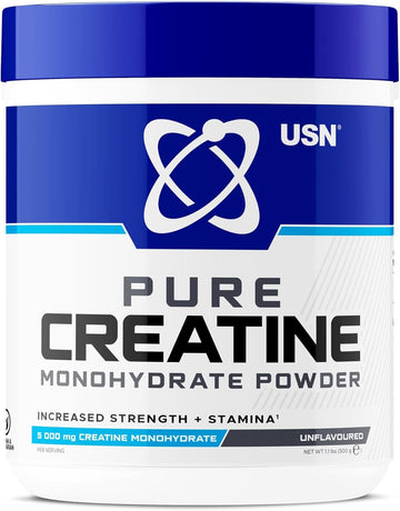 Usn Micronised Creatine Powder 500G (79 Servings): Red Fruit Punch Flavour, 100% Pure Creatine Monohydrate Powder For Performance And Muscle Recovery, Suitable For Vegans