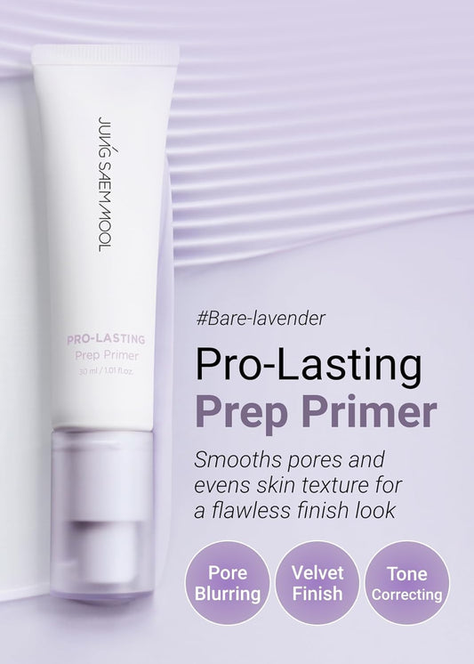 Jungsaemmool Official Pro-Lasting Prep Primer #Bare-Lavender | 30 Ml / 1.01 Fl.Oz