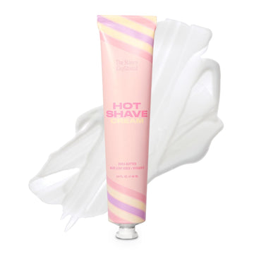 The Skinny Confidential Hot Shave Cream For Face & Body - Women’S Face Shaving Cream For Dermaplanning To Remove Facial Hair & Peach Fuzz - Nourishing & Moisturizing With Shea Butter, Aloe & Vitamin E