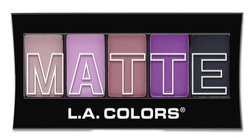 L.A. Colors 5 Color Matte Eyeshadow Palette, Blue Denim Cem474
