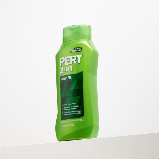 Pert 2 In 1 Complete Clean Shampoo And Conditioner - Mens Shampoo For Daily Use - Hair Conditioner For Men - Removes Dirt, Oil, And Build Up - 25.4 Oz