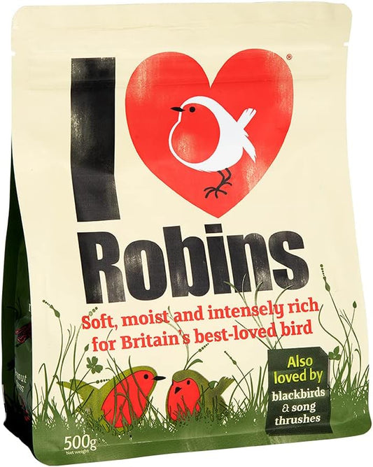 I Love Robins Ilr-1 Robin Food 500G - Super-Rich High Energy Bird Food, Blackbirds And Thrushes, BrownIlr-1