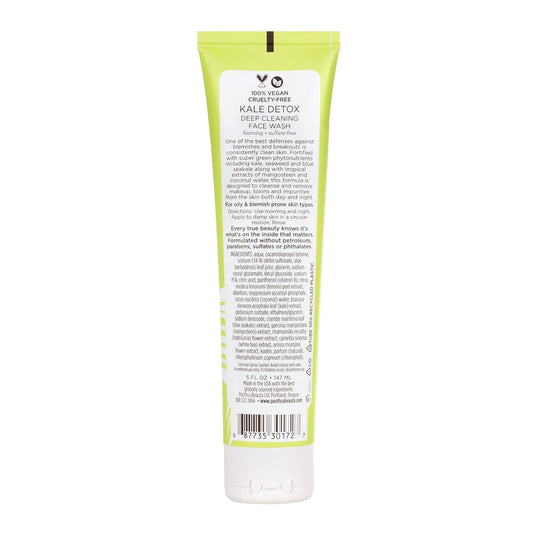 Pacifica Kale Detox Deep Cleansing Face Wash by Pacifica for Unisex - 5 oz Cleanser