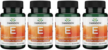 Swanson Vitamin E 400 Iu 400 Iu (268 Milligrams) 60 Sgels (4 Pack)