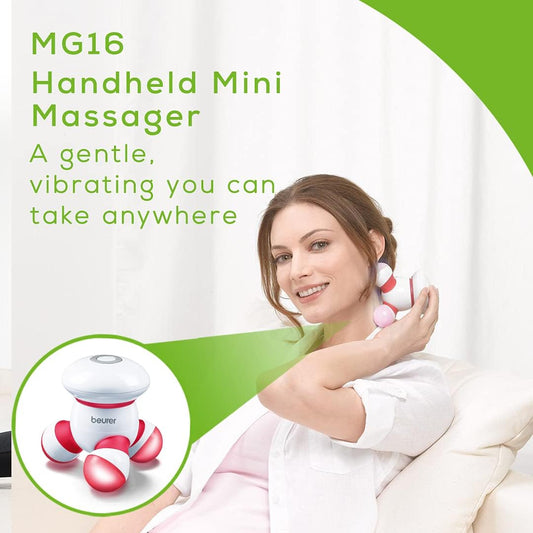 Beurer Handheld Mini Body Massager With Led Light, Gentle And Comforta