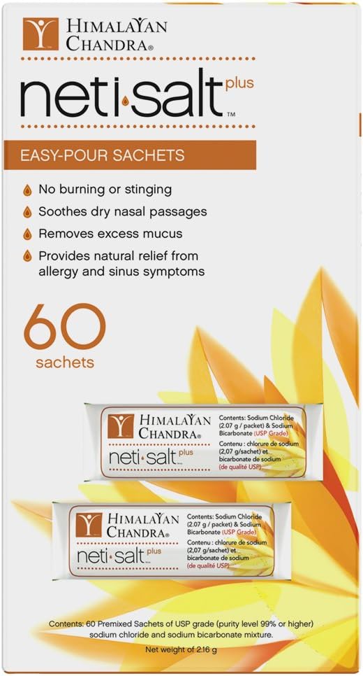 Himalayan Chandra Neti Salt Plus Refill Sachet 60Ct