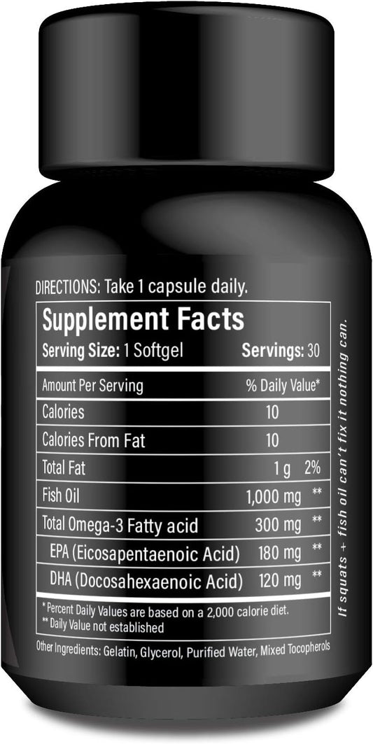 Wild Caught Fish Oil Omega 3 Fatty Acids DHA EHA from Iceland