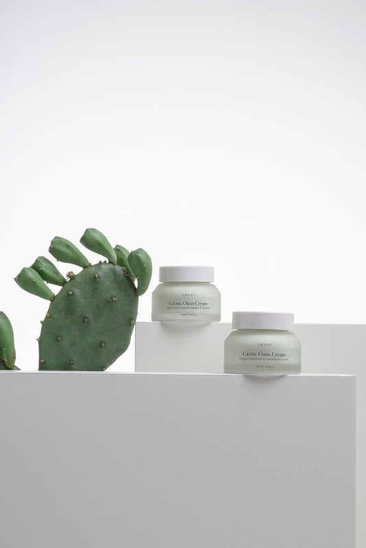 Cactus Oasis Cream | Organic Certified | Vegan | Natural Skin Barrier Lightweight Hydrating Moisturizer | Tamanu Oil & Ceramide Moisturizer | Natural Skin Care For Women, Men | 1.69 Oz