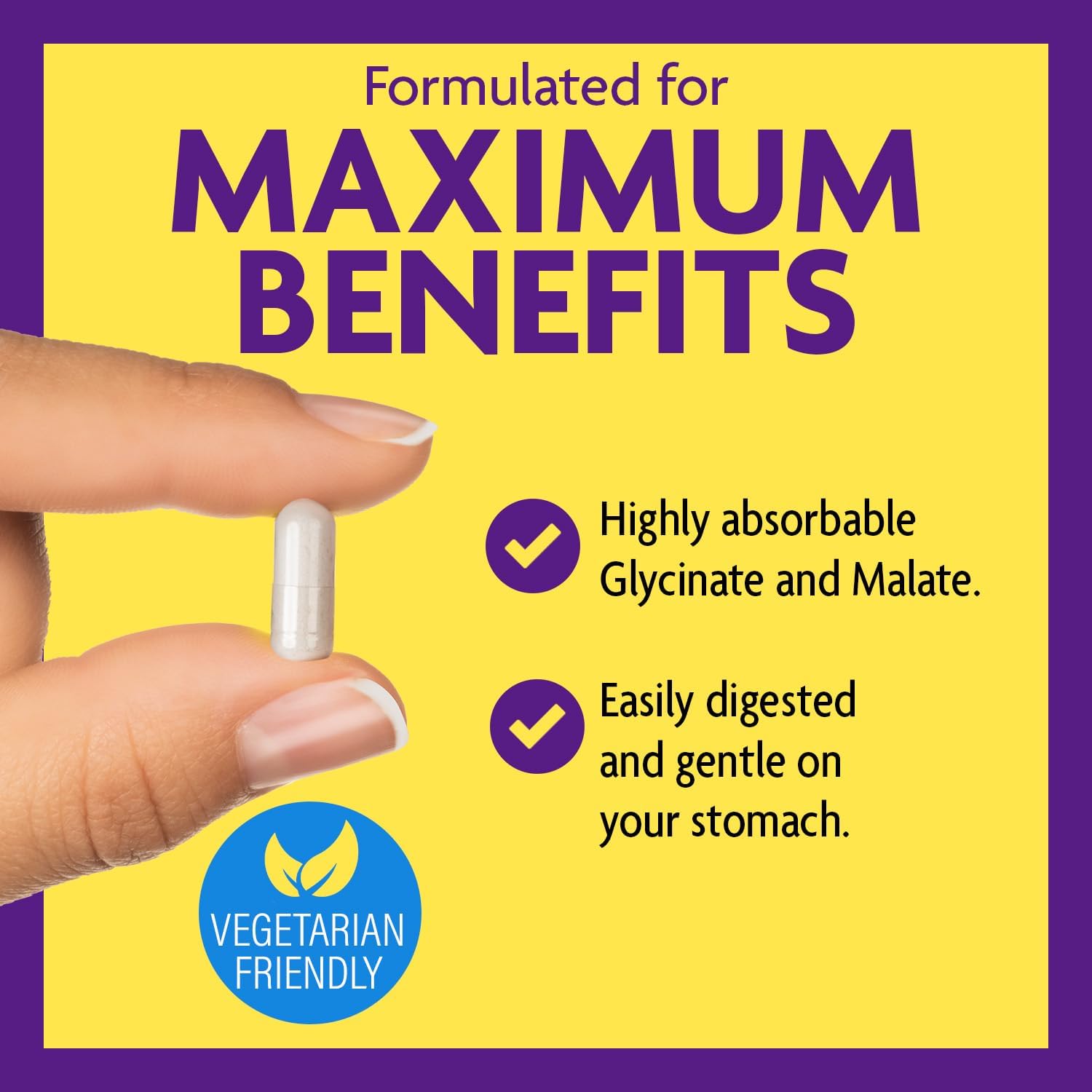 Innovixlabs Advanced Magnesium Capsules - 150 Ct, 210 Mg - Chelated Magnesium Glycinate And Malate, High Absorption, Promotes Relaxation, Bones, Muscle Health, Vegan Magnesium Malate Sleep Supplement
