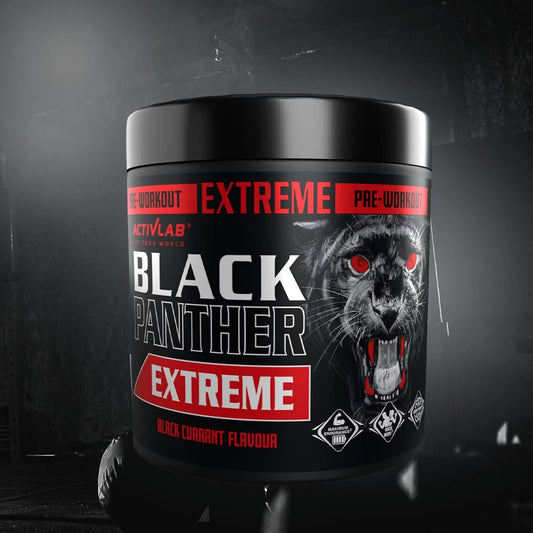 Activlab Black Panther Extreme 300G, Pre Workout Powder Energy, Physical Performance With Citrulline, Creatine, Beta Alanine, Caffeine, Vit B, Hmb, 300G, 15 Servings (Black Currant)