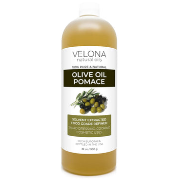 velona Olive Pomace Oil 32 oz | 100% Pure and Natural Carrier Oil | Refined, Cold pressed | Cooking, Skin, Hair, Body & Face Moisturizing | Use Today - Enjoy Results
