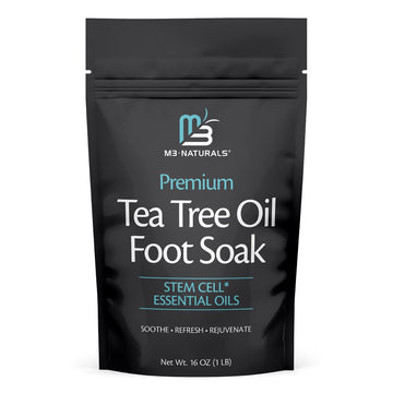 Tea Tree Oil Foot Soak And Epsom Salts For Soaking | Foot Spa And Remedy For Athletes Foot, Stinky Feet, And Foot Soak For Dry Cracked Feet | Detox Foot Soak And Tea Tree Oil For Healthy Toenails 16Oz