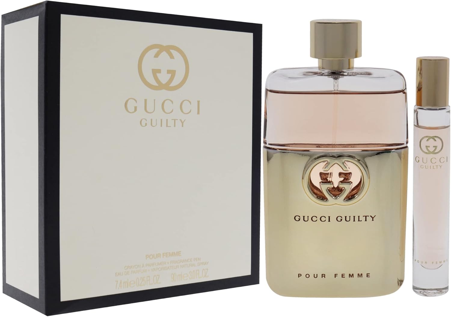 Gucci Guilty For Her Gift Set - Edp + Rollerball Pen, 90 Ml + 7.4 Ml, 2 Count