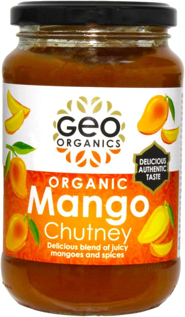 Geo Organics Mango Chutney 370G (Pack Of 1) Vegan-Friendly | Gluten-Free | Organic Chutney | Sweet Mango Chutney | Suitable For Vegetarians | Family Favourite | Delicious Authentic Taste