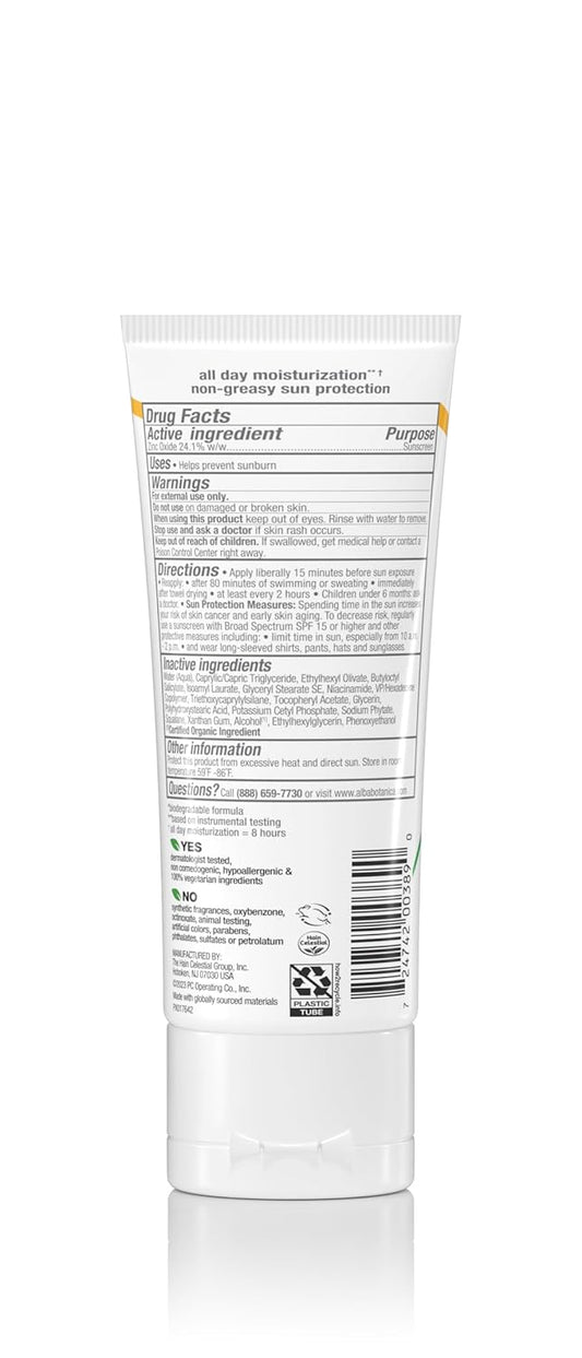 Alba Botanica Sunscreen Lotion, Sensitive Mineral, Spf 30, Fragrance Free, 3 Oz