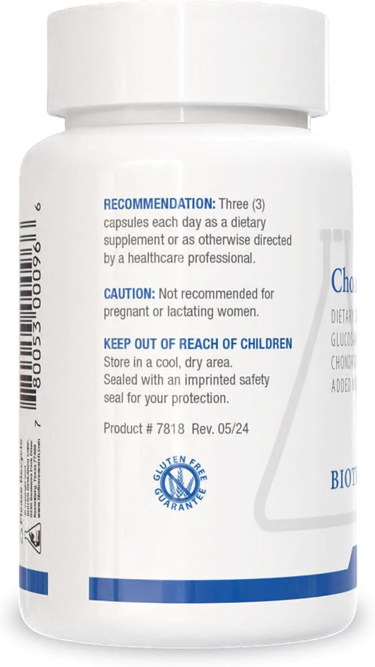 Biotics Research Chondrosamine S Comprehensive Joint And Connective Tissue Support, 600 Elemental Glucosamine, Msm, Vitamin C, Manganese, Niacin, Pantothenic Acid, Folate, B12, Sod, Catalase 90 Caps