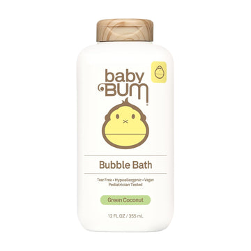 Sun Bum Baby Bum Bubble Bath - Foaming Bubble Bath For Sensitive Skin With White Ginger - Natural Fragrance - Gluten Free And Vegan - 12 Oz