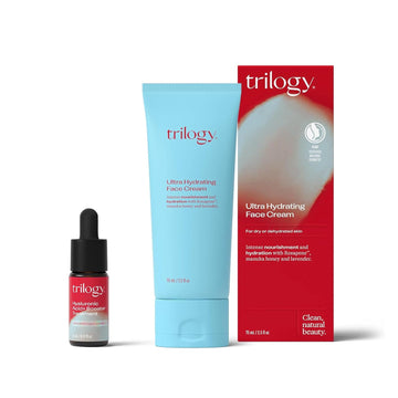 Trilogy Ultra Hydrating Face Cream (2.5 Fl Oz), Vitamin Hyaluronic Acid+ Booster Treatment (0.5 Fl Oz), Bundle : Beauty & Personal Care