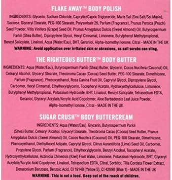 Soap And Glory All The Right Smoothes 3 X 50Ml Gift Set - The Righteos Body Moisturiser, Flake Away Body Polish, Sugar Crush Body Buttercream