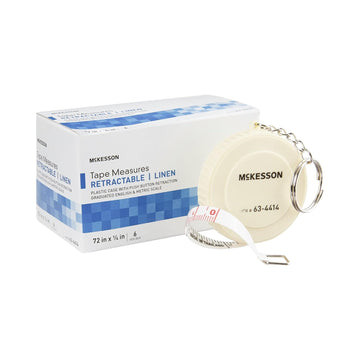 McKesson Tape Measure, Retractable, English/Metric Scale, 72 in, 6 Count