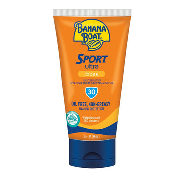 Banana Boat Sport Ultra Spf 30 Face Sunscreen Lotion, 3Oz | Travel Size Face Sunscreen Spf 30, Daily Face Sunscreen, Banana Boat Sunscreen Spf 30 Lotion, Oxybenzone Free Sunscreen, 3Oz