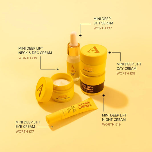 Absolute Collagen - Mighty Minis Travel Skincare Set – Complete Deep Lift Anti-Ageing Collection For Youthful, Radiant Skin On-The-Go
