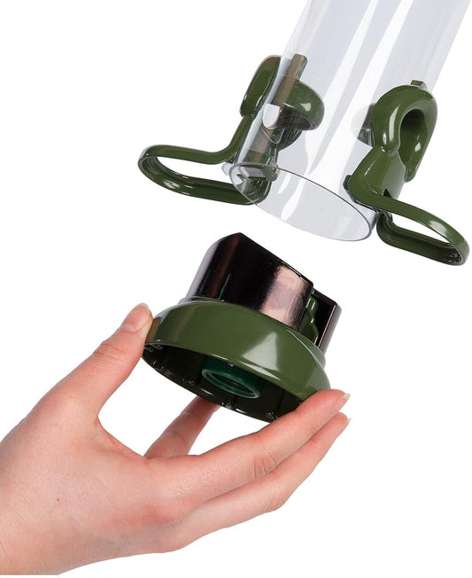 Jacobi Jayne Ring-Pull Click Small Niger Seed Feeder, Green BirdRp3-N1G