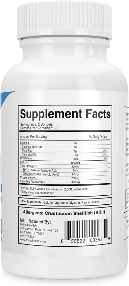 Dr.Colbert's Keto Zone? Living Krill Oil 1000mg Per Softgel Plus DHA &