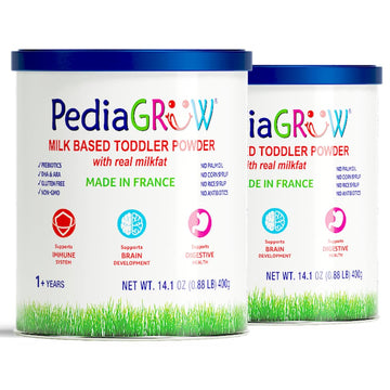 Toddler Nutritional Milk Powder, Made In France With Grass-Fed Milk, Dha & Iron, Natural Prebiotics For Growth & Immune Support, Non-Gmo, Gluten-Free, Toddler Nutritional Drink, Ages 1+ Years 2Pk