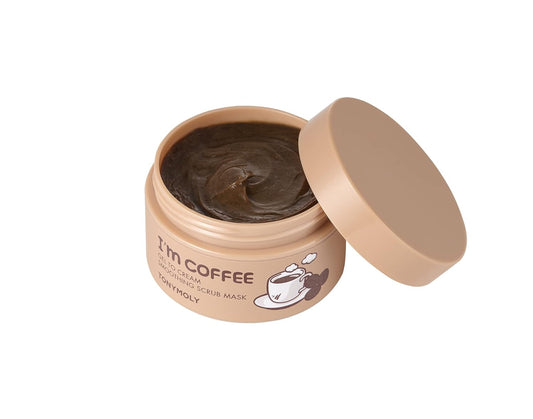 Tonymoly I'M Coffee Gel To Cream Smoothing Scrub Mask, Gentle Exfoliation, Smooths And Brightens For Softer Skin, 100 Ml
