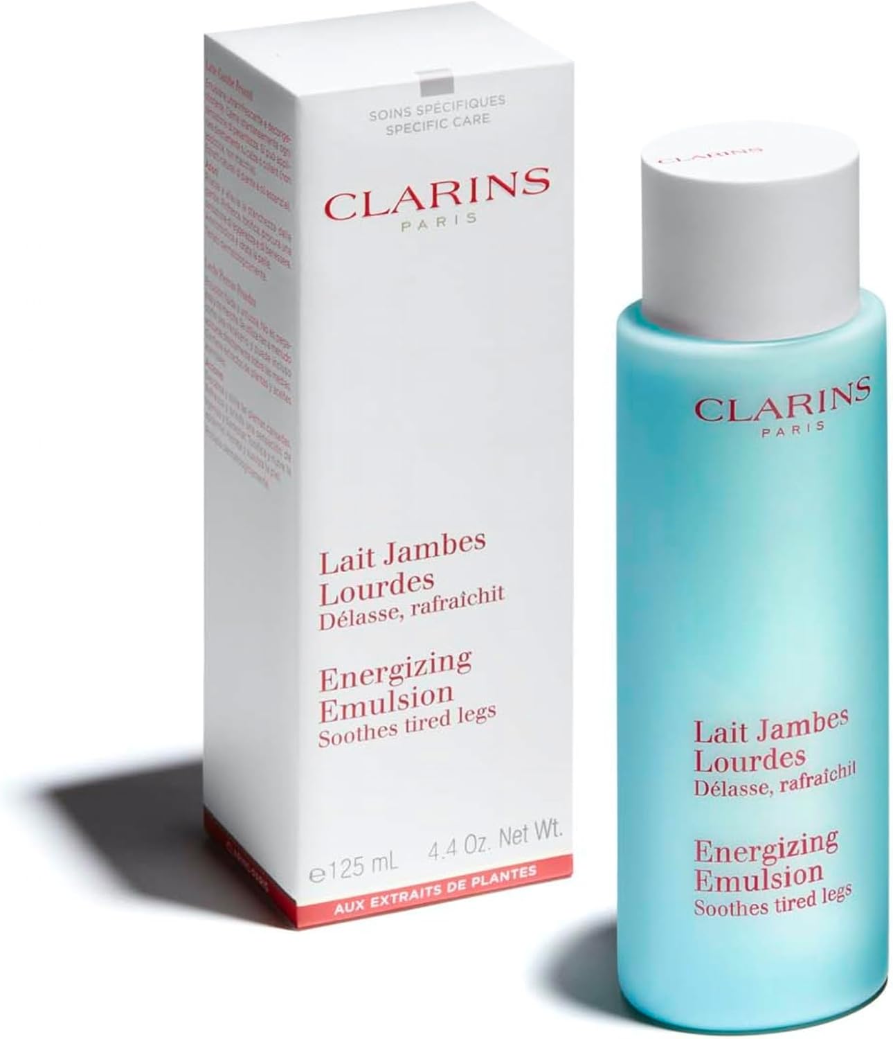 Clarins Energizing Emulsion for Tired Legs 125ml | Refreshing Leg & Foot Lotion with Camomile, Cypress & Witch Hazel | Cooling Relief for Heavy, Aching Legs | Hydrates & Revives After Long Days : Amazon.co.uk: Beauty