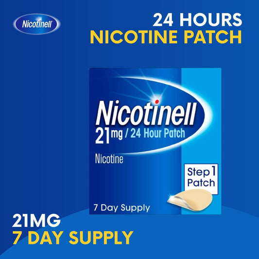 Nicotinell Nicotine Patch, Quit Smoking Aid Step 1, 24 Hour Patch, 21 Mg, Pack Of 7