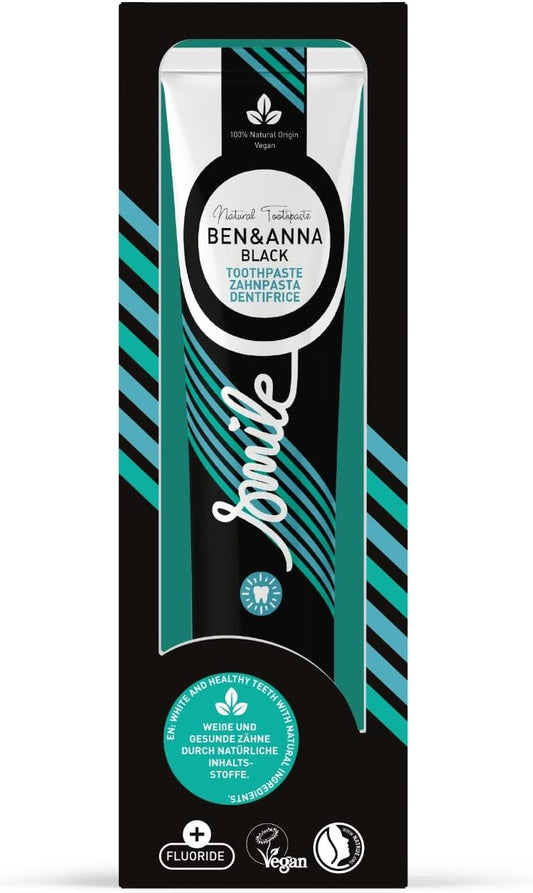 Ben & Anna Natural Black With Fluoride Toothpaste Tube 75Ml