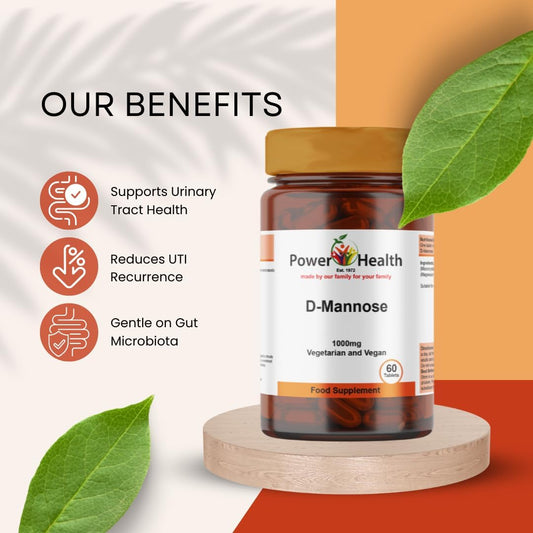 Power Health - 1000Mg D-Mannose | 90 X 1000Mg Tablets | D Mannose Tablets Daily Food Supplement | High Potency | Easy To Take