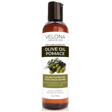 velona Olive Pomace Oil 4 oz | 100% Pure and Natural Carrier Oil | Refined, Cold pressed | Cooking, Skin, Hair, Body & Face Moisturizing | Use Today - Enjoy Results