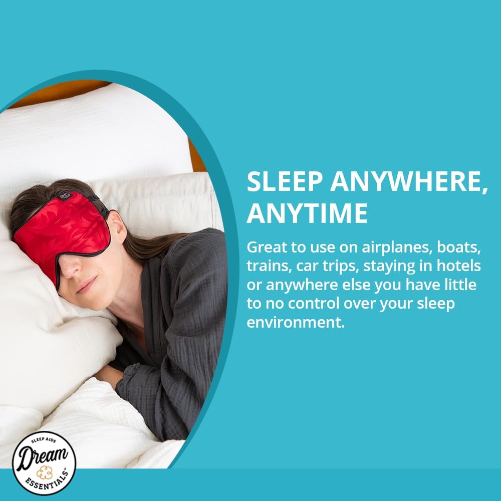 Dream Essentials Ultra Silk 360 Sleep Mask, Mulberry Silk Blindfold Eye Mask With 2 Fully Adjustable Straps, Thin Profile Night Mask Great For Side, Stomach, Or Back Sleepers - Black : Health & Household