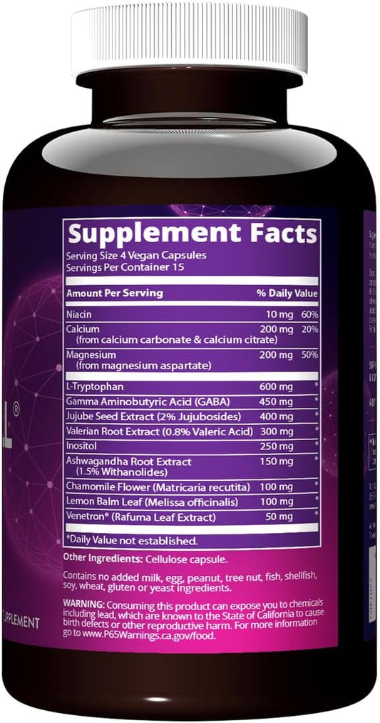 Mrm Nutrition Relax-All | Dietary Supplement For Better Sleep | With Gaba, L-Theanine & Ashwagandha | Drug-Free, Non-Habit Forming | Non-Gmo | Vegan + Gluten Free | 15 Servings