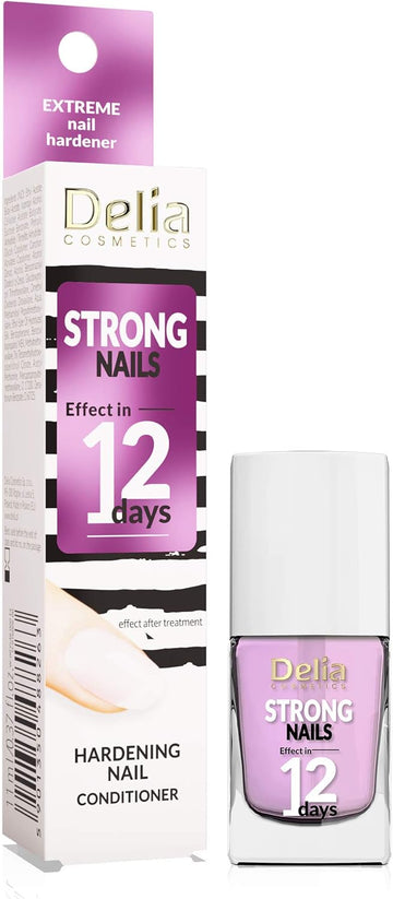 Delia Cosmetics - Nail Conditioner - Extreme Hardener - Nourishing Hardening Strenghtening - Smooth & Shiny Nails - Express 12 Days Result - 11Ml