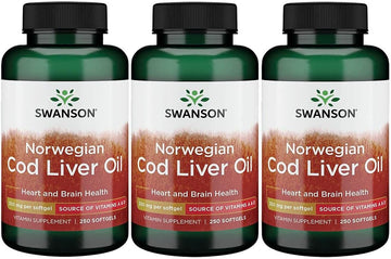 Swanson Cod Liver Oil 1250 Iu A/135 Iu D 250 Sgels (3 Pack)