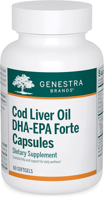 Genestra Brands Cod Liver Oil Dha-Epa Forte Capsules | Blend Of Dha, Epa, And Vitamins A And D | 60 Softgels