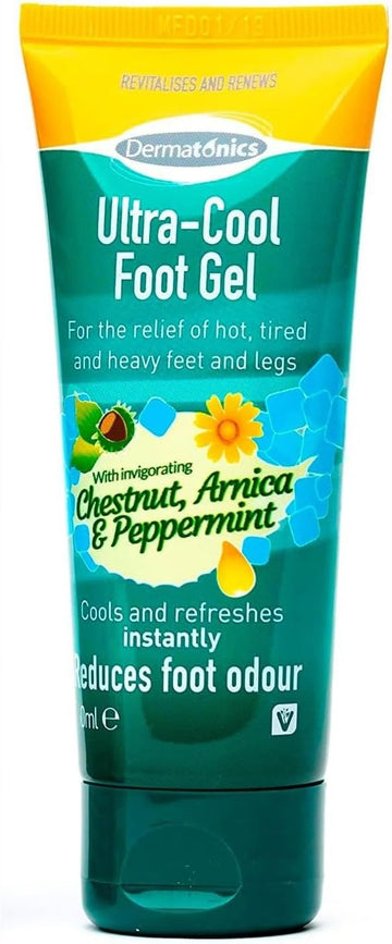 Dermatonics Ultra Cool Foot Gel | For the Relief of Hot, Tired and Heavy Feet and Legs | Suitable for Vegetarians | With Chestnut, Arnica, Peppermint and Manuka Honey | 70ml : Amazon.co.uk: Beauty