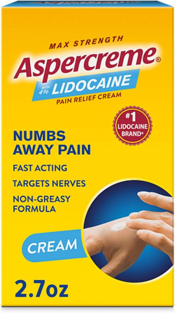 Aspercreme With Lidocaine Maximum Strength Pain Relief Cream, 2.7 Oz