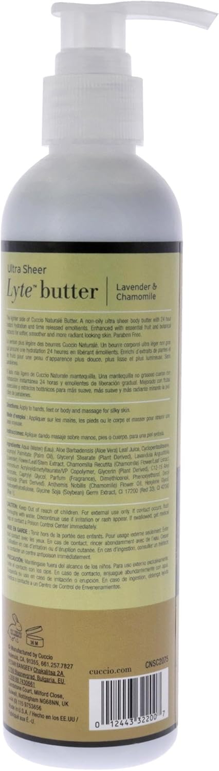 Cuccio Lavender & Chamomile Lyte Body Butter 237ml (8oz) : Amazon.co.uk: Beauty
