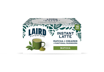 Laird Superfood Instant Latte Matcha, Non-Dairy, Superfood Creamer, Gluten Free, Non-Gmo, Vegan, 15Pk Sachets